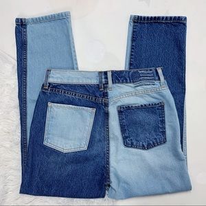 Revice dream fit two tone colorblock jeans